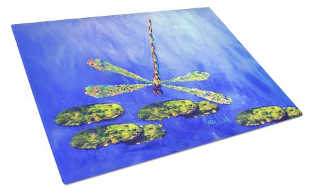 Blue Dragonfly Glass Cutting Board Decorative Tempered Glass Kitchen Cutting and Serving Board Large Size Chopping Board