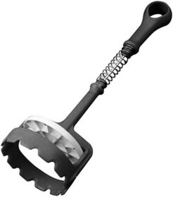 Potato Smasher, Pump-Action Potato Masher, Manual Press Potato Mashing Kitchen Gadget Tool (Color: black)